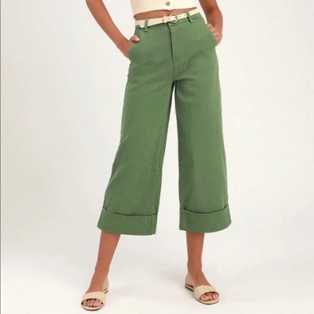 LULUS Brookside Wide Leg Cropped Pants